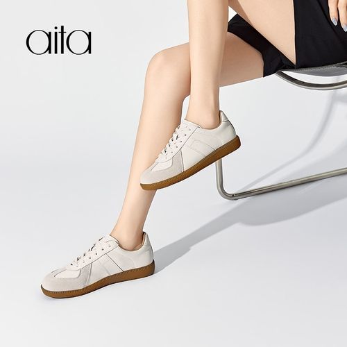 复古芭蕾德训鞋女2024夏季新款爆款粉色百搭运动鞋平底板鞋小白鞋