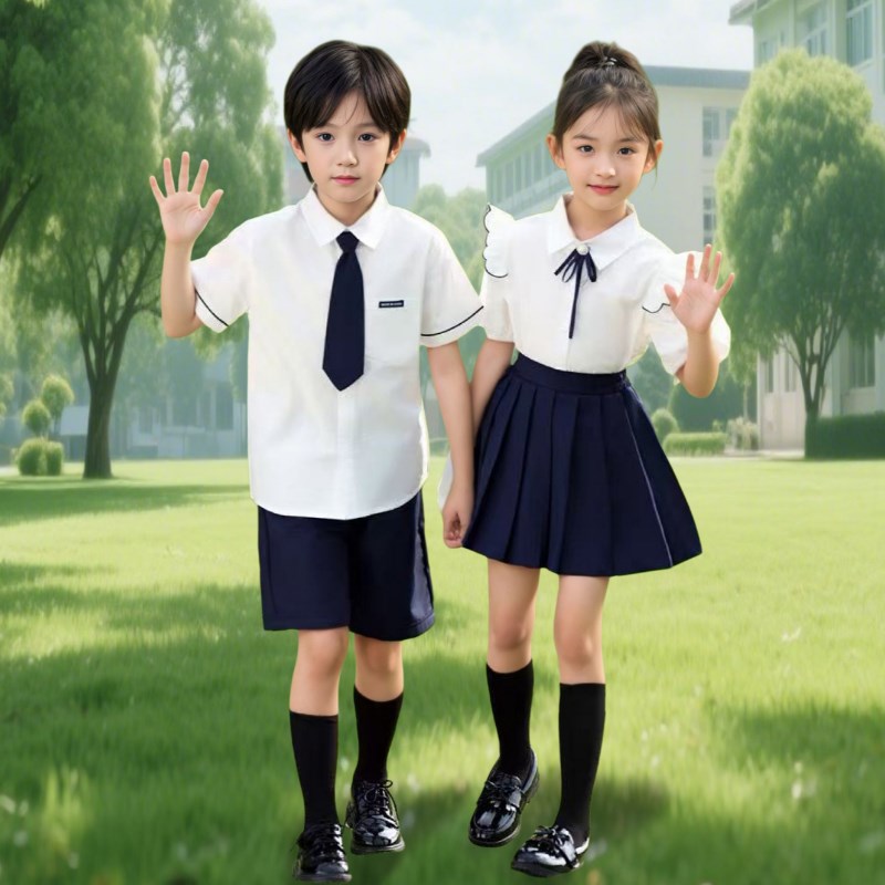 幼儿园园服毕业照服装小学生校服六一合唱团演出服英伦风朗诵班服