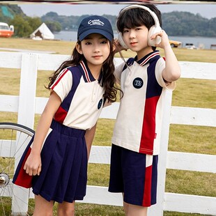 小学生班服学生活动春夏夏装演出服短袖宝宝幼儿园班服套装毕业班