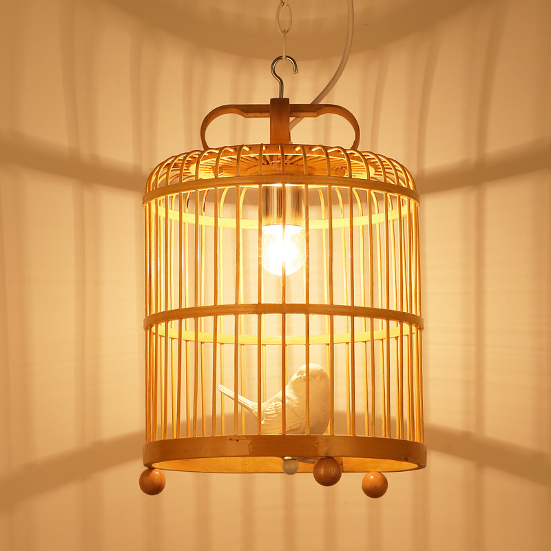 鸟笼吊灯 创意个性店铺茶室餐厅过道凉亭 新中式单头竹编艺术灯具,家装灯饰光源,酒店/宴会厅/餐饮吊灯,淘宝优惠券,粉丝福利购,淘宝优惠卷