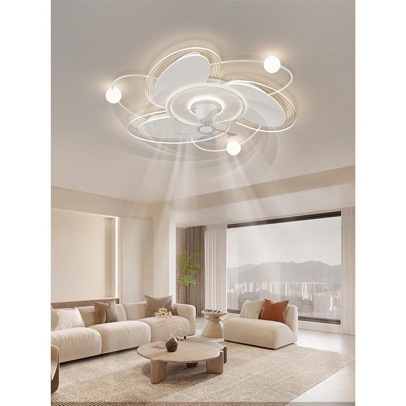 新品风扇吸顶灯现意代简约大年气无叶扇灯主2024新款时尚创JAD-06