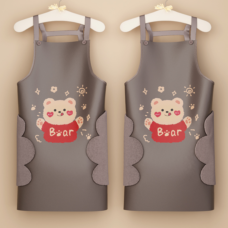 围裙厨房家用2024网红新款超强防水防油专用做饭罩衣洋气工作服女