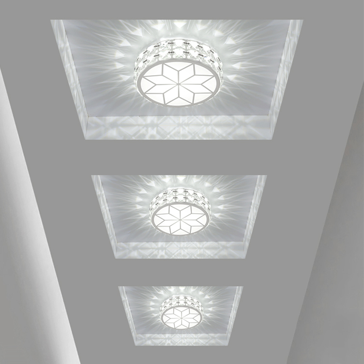 走廊走道灯2023新款创意简约水晶天花板灯走道灯入户灯玄关灯走廊