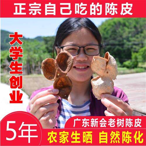 新会陈皮农家生晒5年陈皮500g陈皮片陈皮茶正宗广东特产老陈皮干