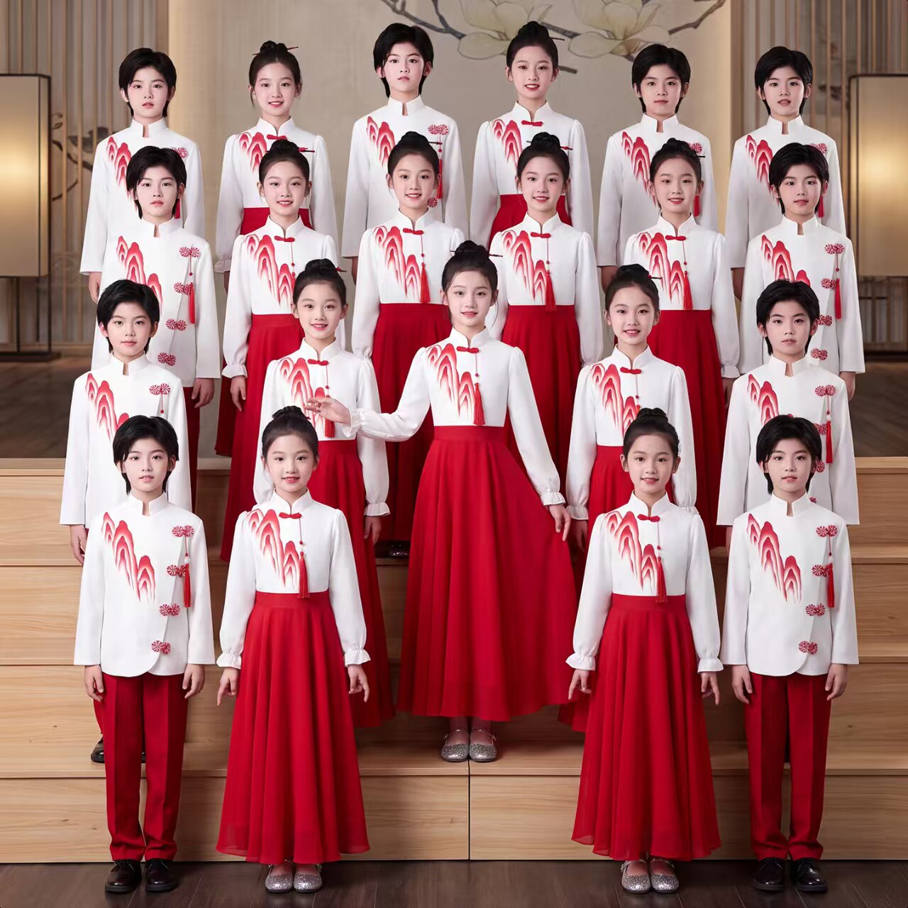 国庆儿童合唱服小学生演出表演服图片