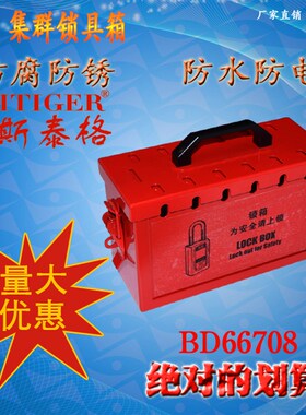 海斯泰格便携式集群锁箱 带孔锁具箱 安全锁具管理箱BD66708 708P
