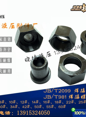JB/T2099 981碳钢焊接式管接头螺母接杆焊芯六角活动内螺纹22#42#