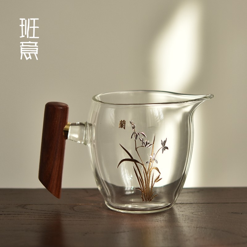 班意 公道杯玻璃加厚日式带把贴USB多功能数码宝