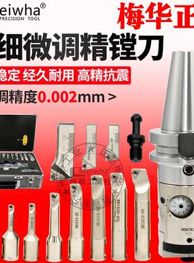 梅华极细微调精镗头加工中心镗刀HBOR NBJ16高精密镗孔套装BT4050