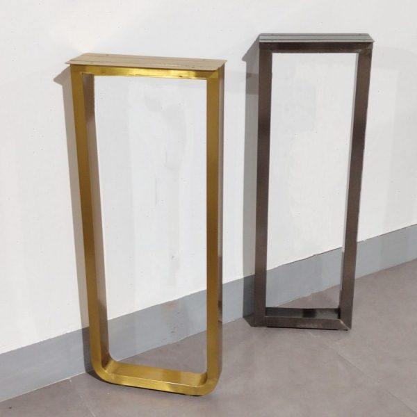 定制不锈钢拉丝桌腿支架金属脚吧台桌子脚办公桌书桌餐桌支撑桌脚