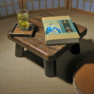 日式榻榻米飘窗桌小茶几禅意实木炕几东北家用炕桌矮脚小方桌地桌