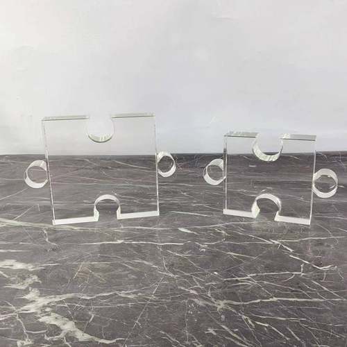 简约现代透明水晶玻璃几何拼图摆件样板间书房创意软装饰品