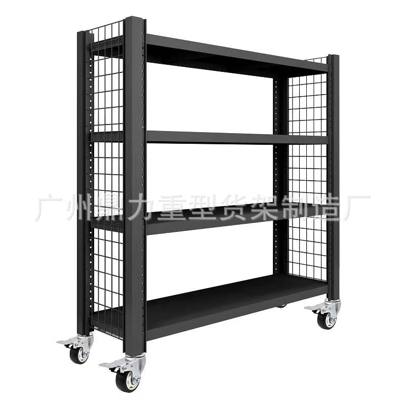 重型货架可移动带轮置物架多层加厚仓库储物铁架子库房家用展示架