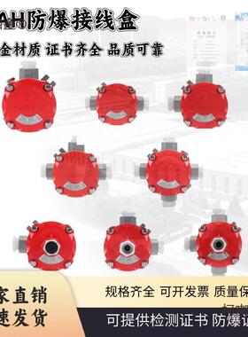 IIC防爆接线盒AH一通二通三通分线盒2C防爆盒直通接线盒DN2麦太保