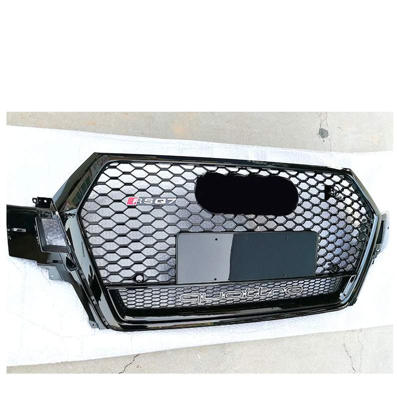 适用Audi奥迪Q7改装RSQ7蜂窝中网2016-2018RSQ7风格前杠进气格栅