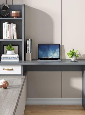 fL卧E室放飘窗上书桌书架一体电脑桌阳台户型小角学NHG习桌床头转