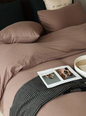 58柔软可裸睡纯色针织棉床单天8棉床笠纯棉素色F78S6568S竺床罩床