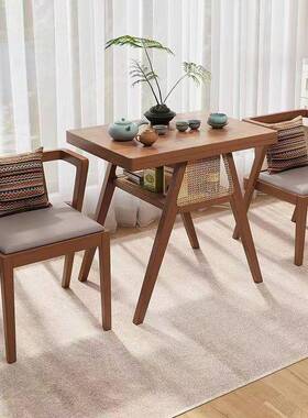 实木阳台RRU小桌椅件套合创意休闲椅组户子三家用喝茶小型一桌二