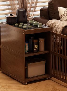 厅动沙发边柜家茶桌烧水壶一体移茶台侧边柜用简约小茶几茶水WXV