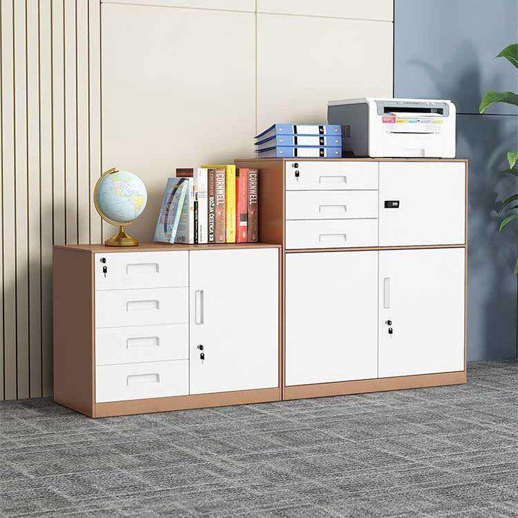 铁皮锁文件子带资料档案ZXL柜柜办公桌下抽屉小矮柜柜工具阳台储