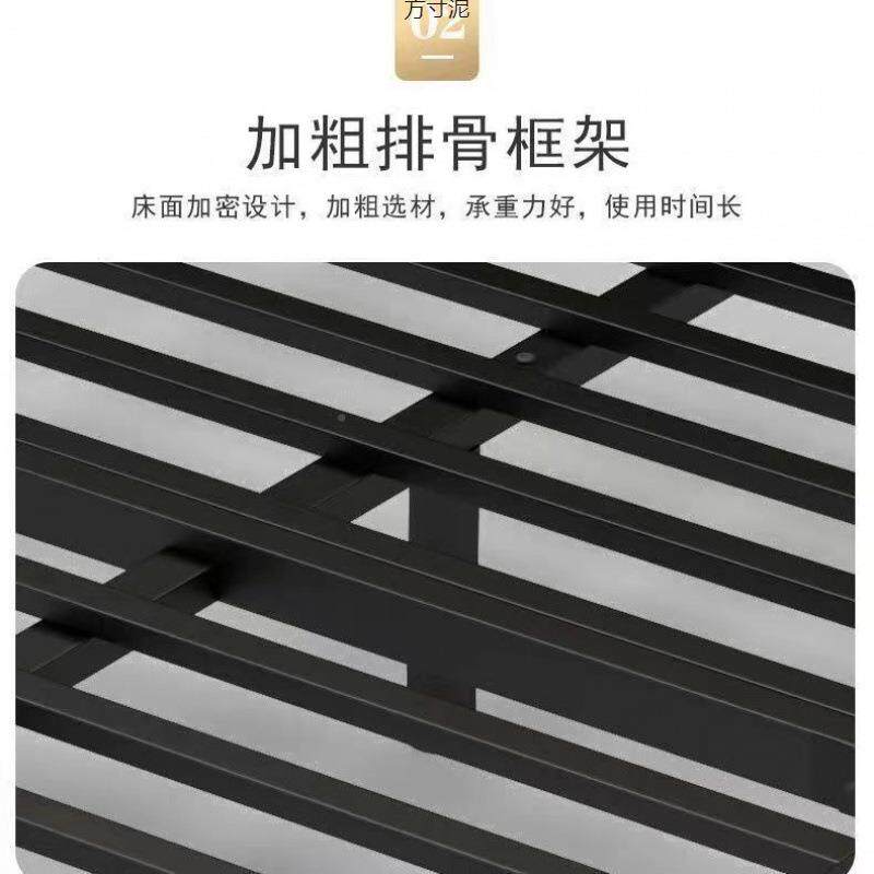 欧简式铁艺床现代约18米双人见详情家用床出租房.1m经济型加固加