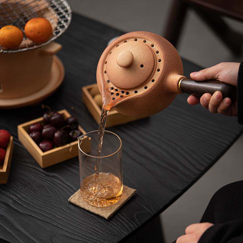 围炉煮茶陶土炭炉烤炉炭火茶炉粗陶养生茶壶烧水壶碳炉煮茶器套装