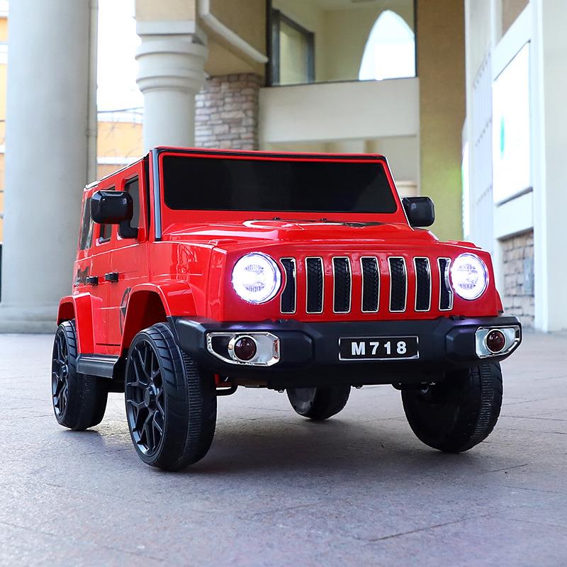 儿童电动汽车四驱越野车男女宝宝四轮遥控车可充电摇摆玩具双驱