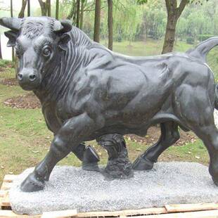 石雕动物华尔街牛户外广场牛气冲天摆件开荒牛耕地牛动物石雕牛