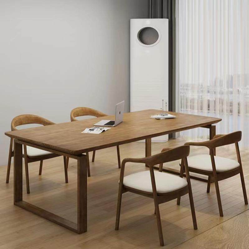 简约现代实木书桌茶桌两用一体桌家用大板餐桌莫比恩办公会议桌
