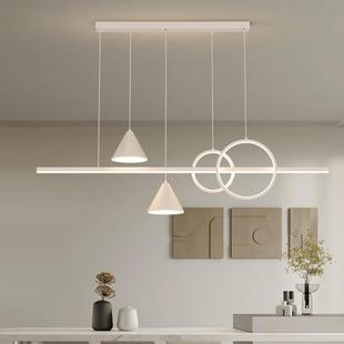 吊灯餐厅灯2024新款广东中山灯具现代简约高端大气极简创意长条