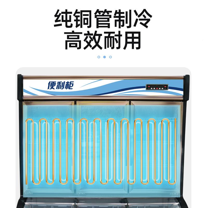 便利店冰547柜柜冷藏冷冻双一体机母商用冷柜温冰棒饮料立子式展示柜