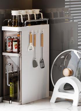 QWD油厨房调料架层家用台调味瓶置物架盐酱面醋多多功能可抽拉收