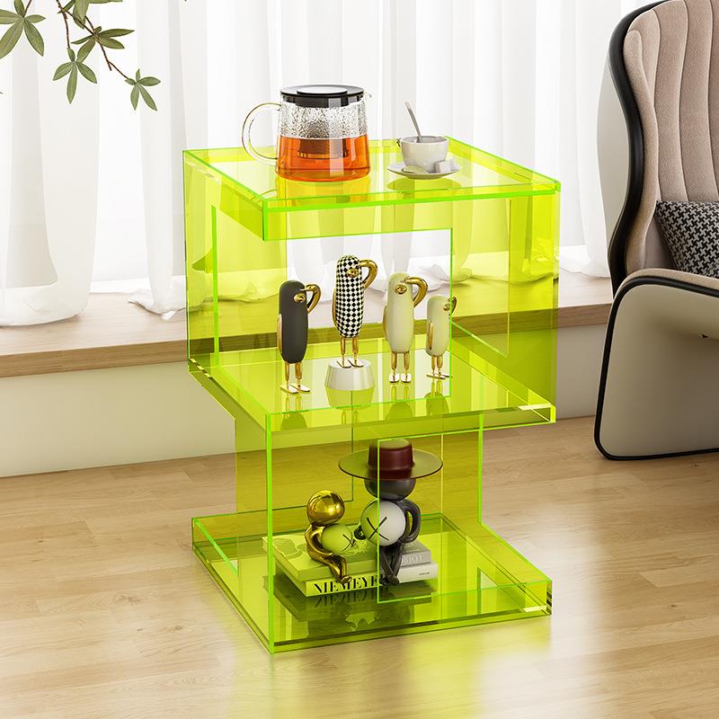 亚力沙客发边几简约卧室置物架床创头柜意角几克厅茶几收纳储YKLB