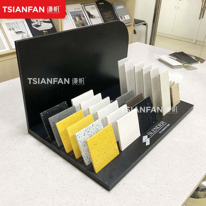 瓷砖石材木板样品展示架木质地板台面展架石英石样块陈列架