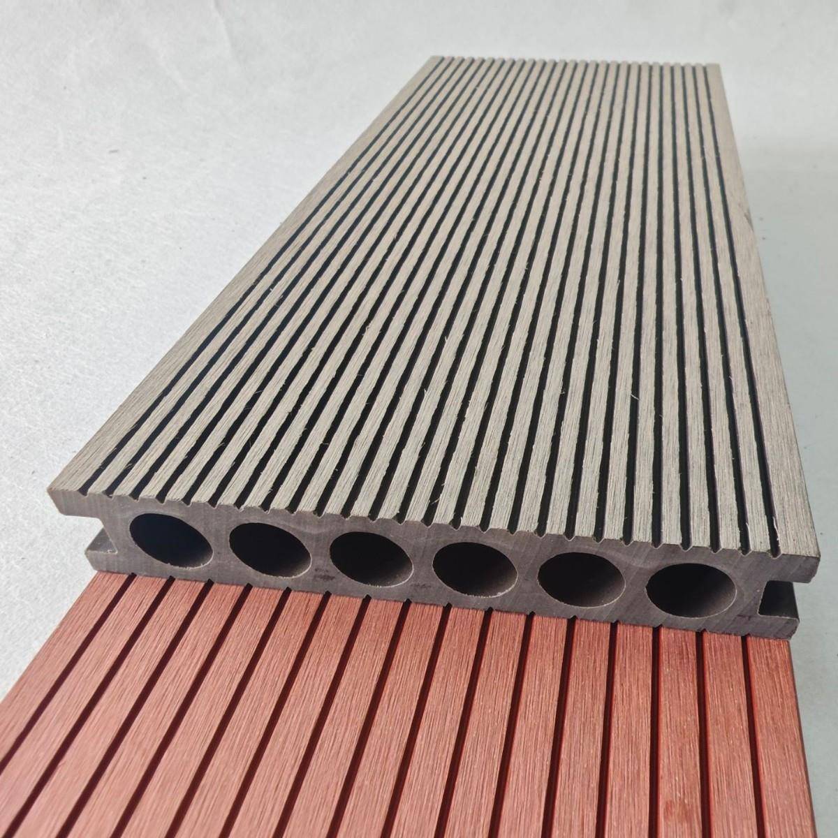 栈一代双面平圆孔槽地板户外木塑地板ZMK木道护栏露台防木腐防腐
