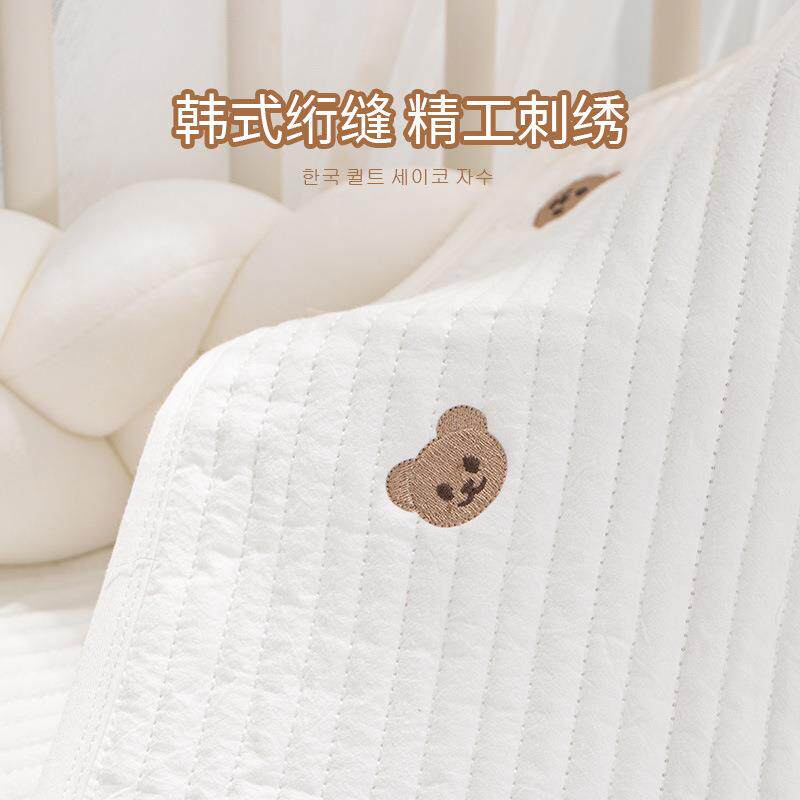2套4新款婴儿床床接笠新宝宝小床单a类82345634拼床垫罩生儿童秋