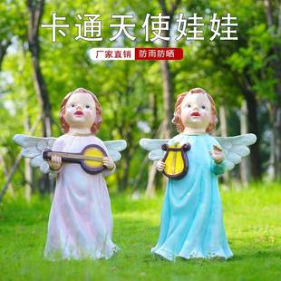 卡天使雕通塑可娃爱娃仿石天使摆件摆件酒店教堂花庭院园林橱窗园