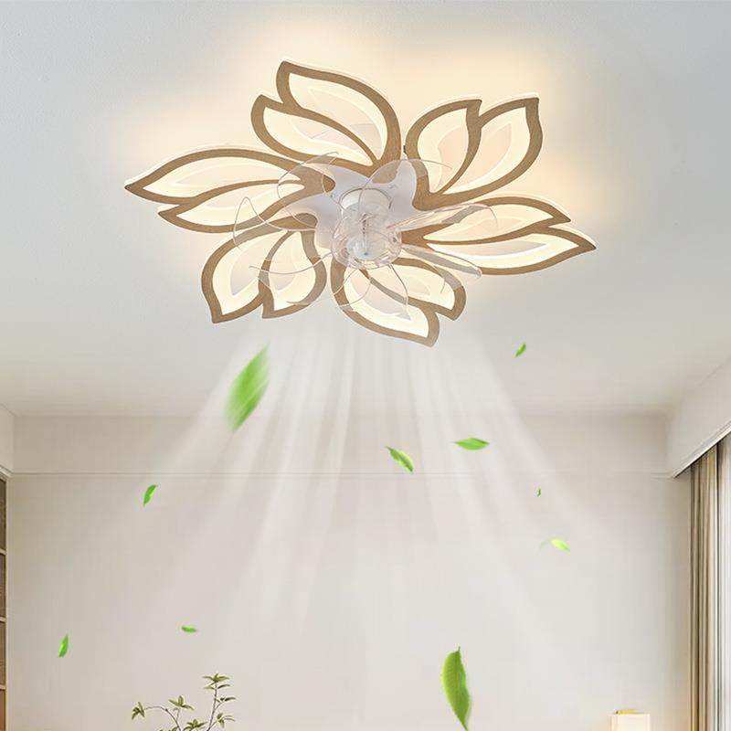 跨境10V风扇1吸灯简约木色纹卧室客厅餐厅风扇灯静顶音智128能电,家装灯饰光源,风扇灯,淘宝优惠券,粉丝福利购,淘宝优惠卷