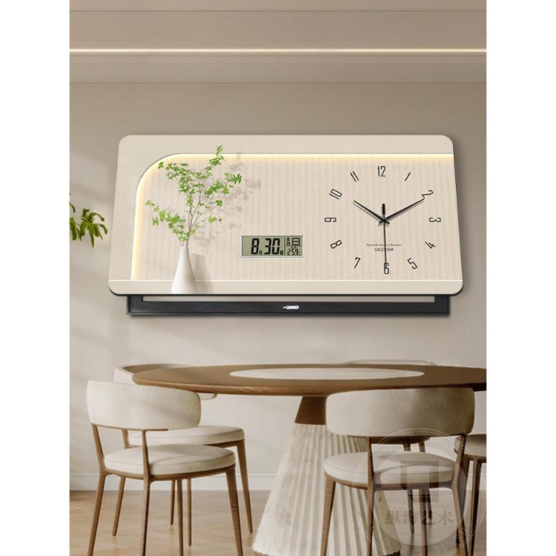 奶电油风绿植大寸DNQ电箱装饰画带钟表表万年历遮挡尺配箱电闸盒