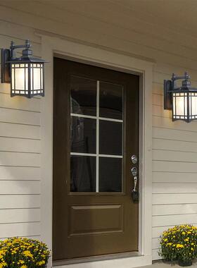 新中式户外壁见描述灯防庭大门口别墙壁灯墅室外水阳台复古屋檐庭