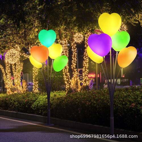 户外LD发光爱心灯组LOVE合太阳款互动E灯光场庭院商商业街美能陈