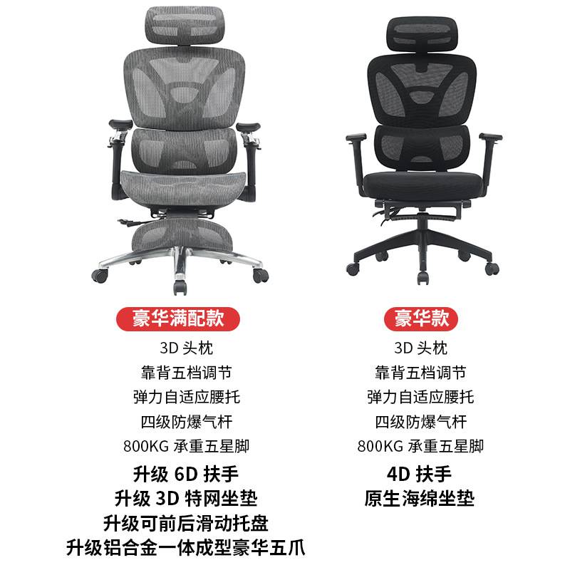 人体工学椅电竞椅电脑椅家用办公椅子舒适久坐不累椅子老板椅靠背