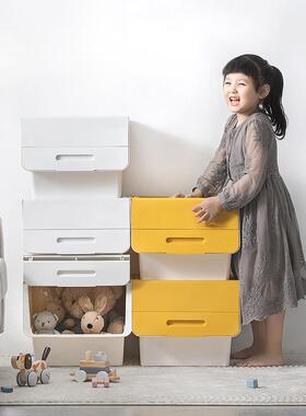 斜AL塑料口收纳箱家用开整理箱前收纳盒收纳柜宝宝62885*3mf储物