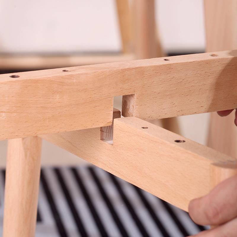 9C实木型凳子用家经济客厅餐凳卧化妆凳梳妆室凳奶油风方凳榉668