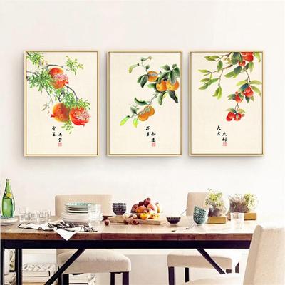 代复古艺餐HTL-257厅墙面装饰术感饭厅挂画原现木风双组合联中古