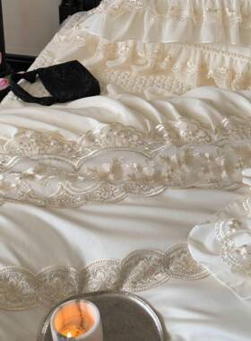 22CWS5新款100s长绒0棉纯棉床蕾丝盖奥款四件套-斯卡