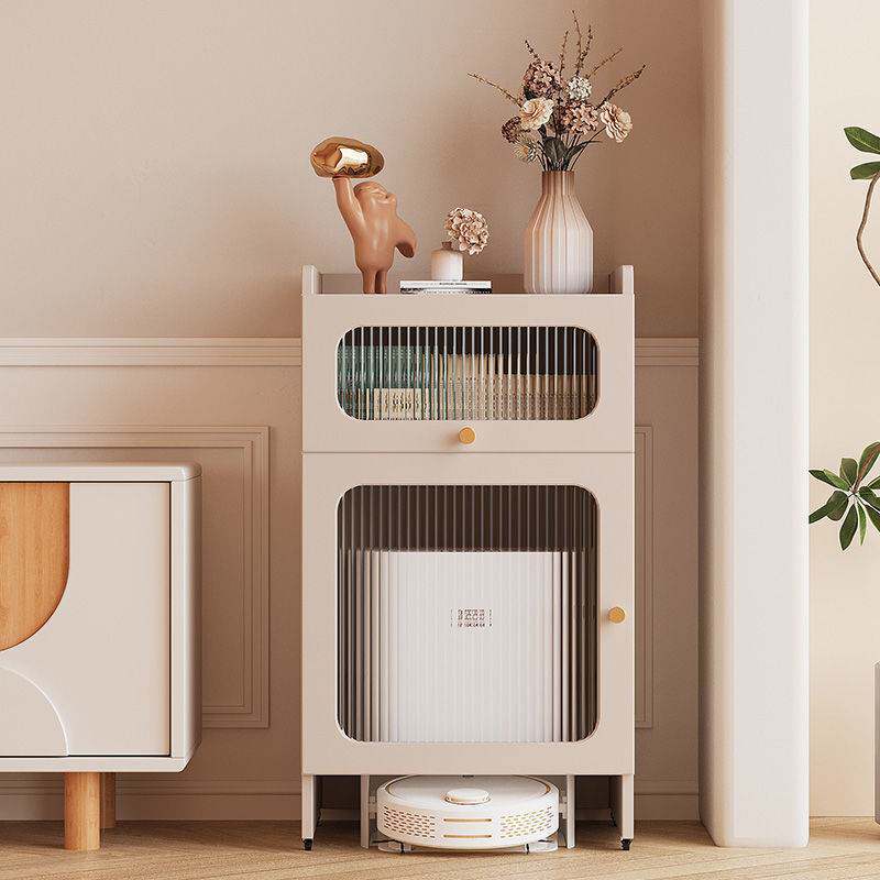 扫地机器人柜科沃斯云鲸置物架客厅收纳柜带轮可移动鱼缸架厂家