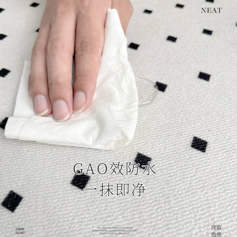 卡通三防圈绒圆形地毯客厅卧室通用地垫子防滑好打理儿童抓周垫子