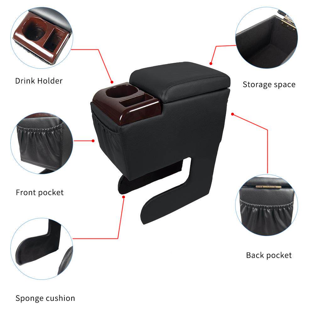 【跨境爆手款】通汽车扶箱免孔改装汽车中央塑料扶手箱用打AC-457