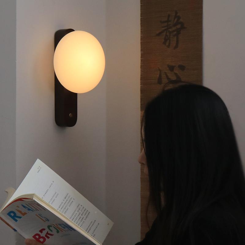 新中床头壁d灯充3056电接线遥免控简约现代le式卧室氛围灯睡眠小
